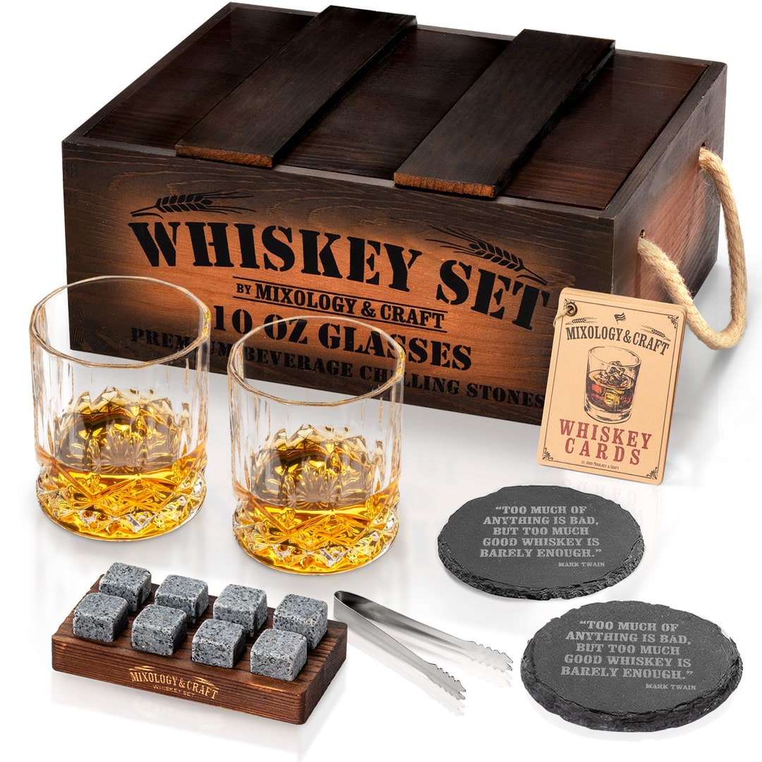 Whiskey Gift Set with Crate | 15-Piece — Tienda Sur